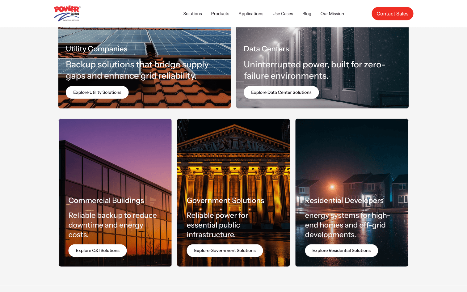 The Use Cases section turns one catalog into five front doors.