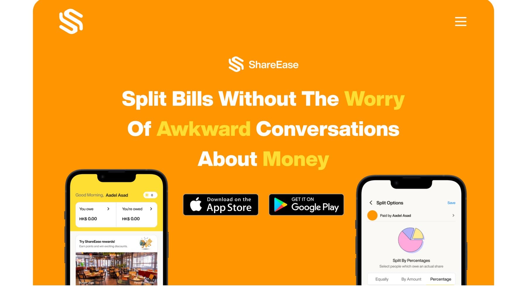 The Share Ease marketing site hero