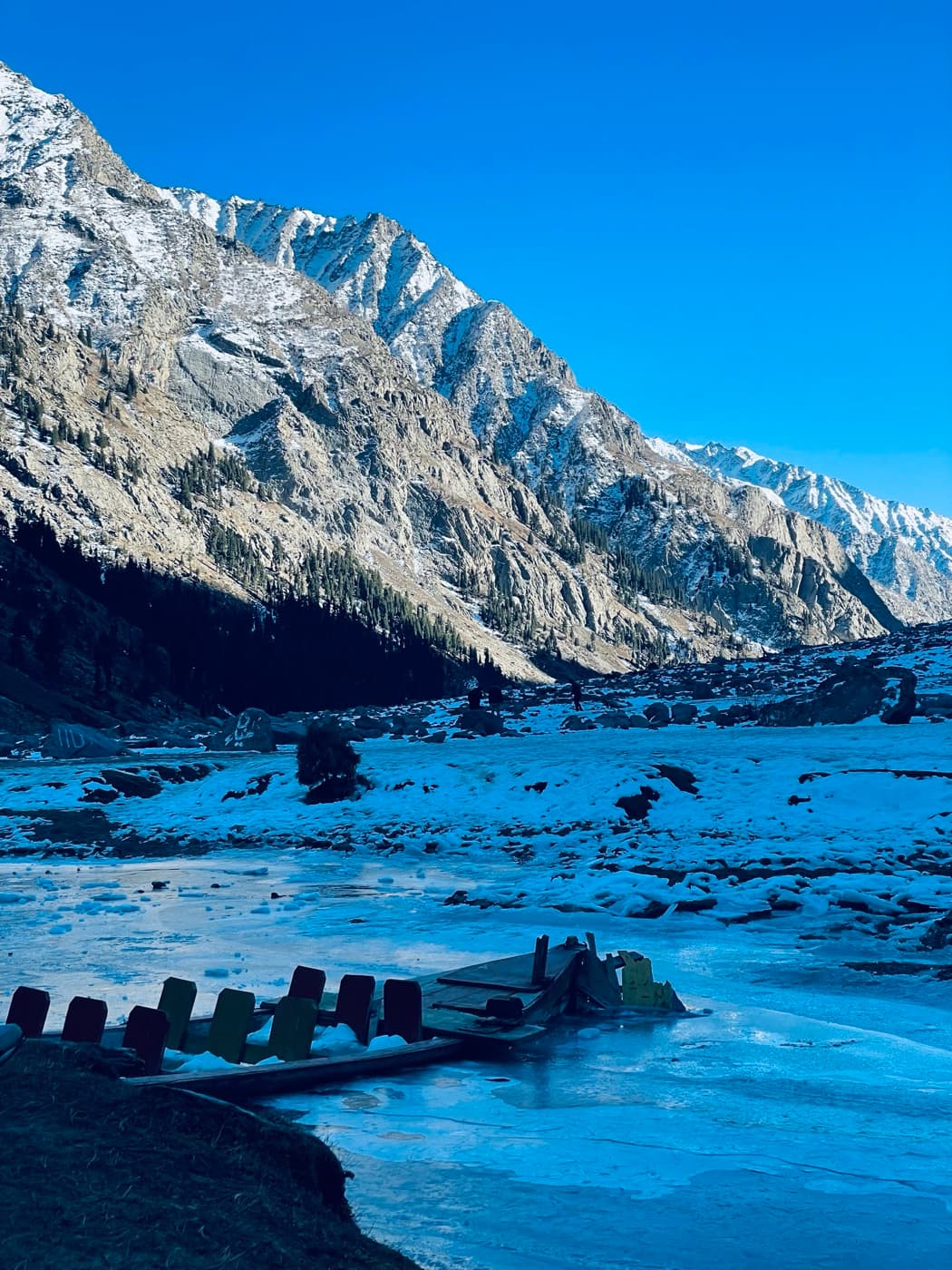 A frozen lake